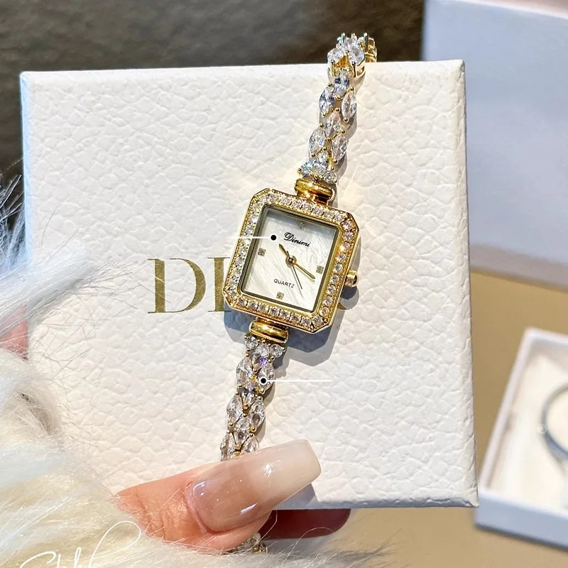 Temperament wheat ear ladies watch female 2024 new brand female light luxury niche pearl bracelet watch female gift