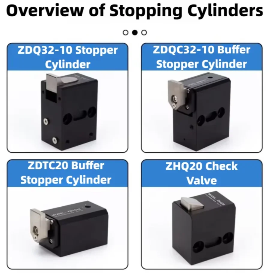 Assembly Line Stopper Cylinder ZDQC32-10 With Buffer ZHQ-20 Limiter Stop Device ZDQ32-10 ZDTC