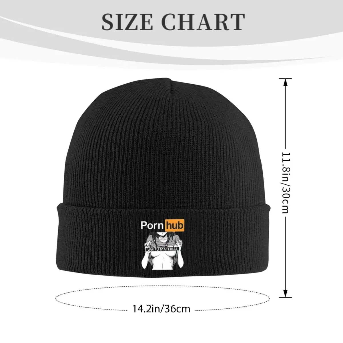 Soft Knitted Beanie Hat P-Pornhub Cozy and Stretchable Winter Warm Hat for Men and Women