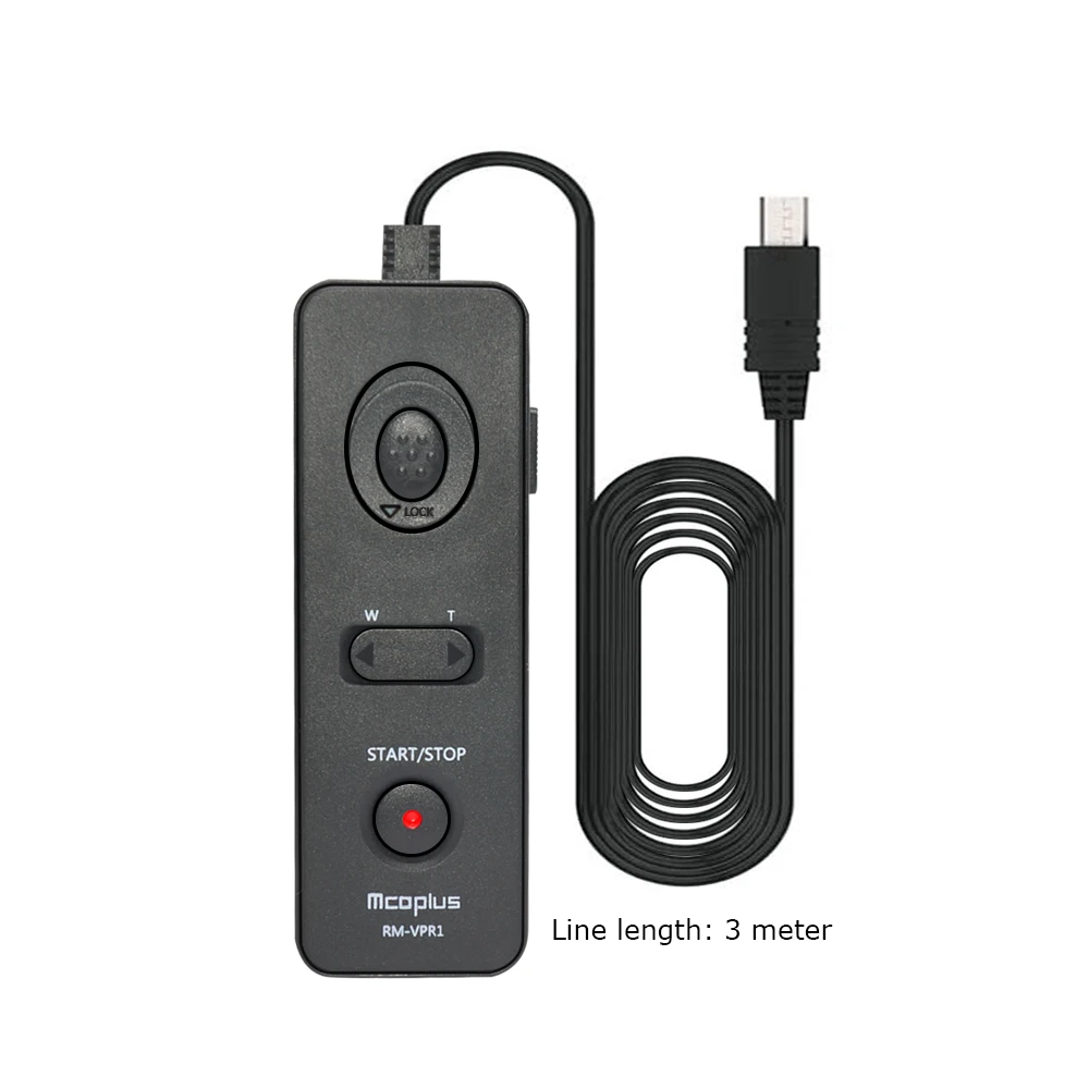 Mcoplus RM-VPR1 3m Remote Control Shutter Release Cord for Sony A7 A7R A7S A5000 A5100 A6000 A6300 A6400 A6500 A6600 A9 NEX-3N