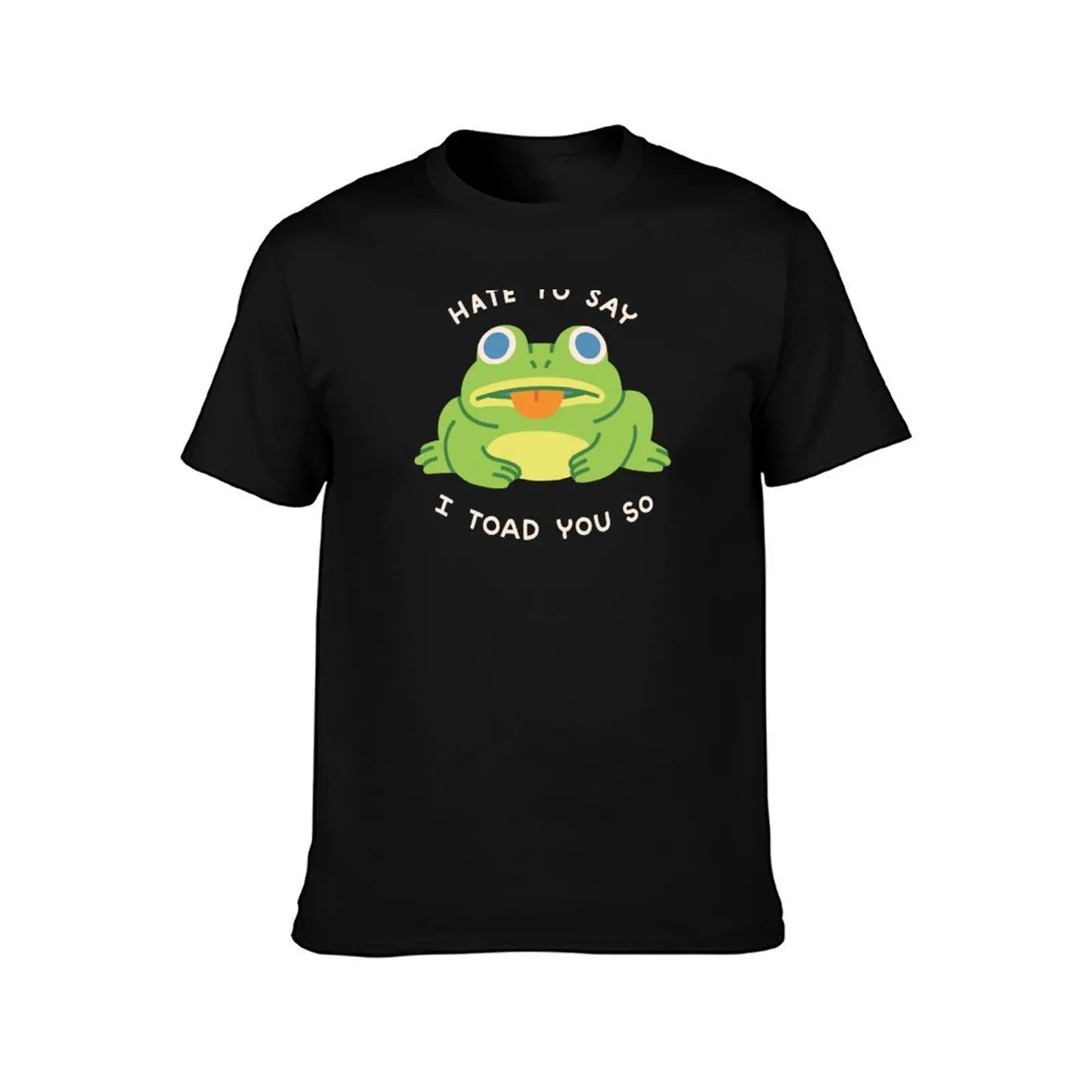 Hate To Say I Toad You So T-Shirt, Summer Casual Cotton Tee, Oversized Streetwear Tops, Vintage Graphic Print, Unisex Men Women