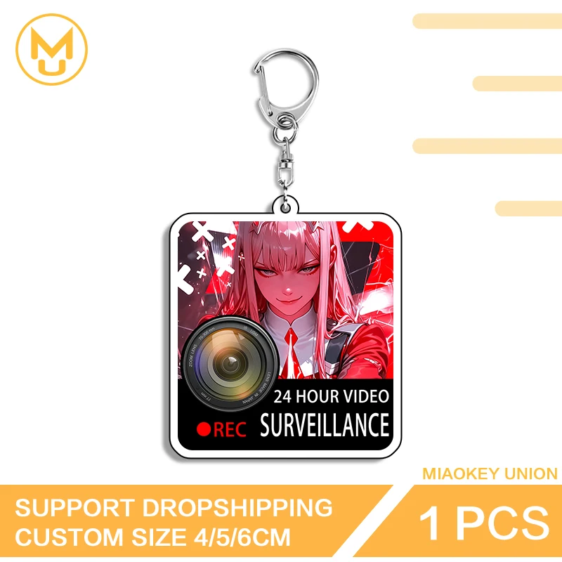 Video Zero Two Keychain REC Recording In Progress Animelover Hot Selling Hanging Ornament Backpack Choice DIY Free Gifts