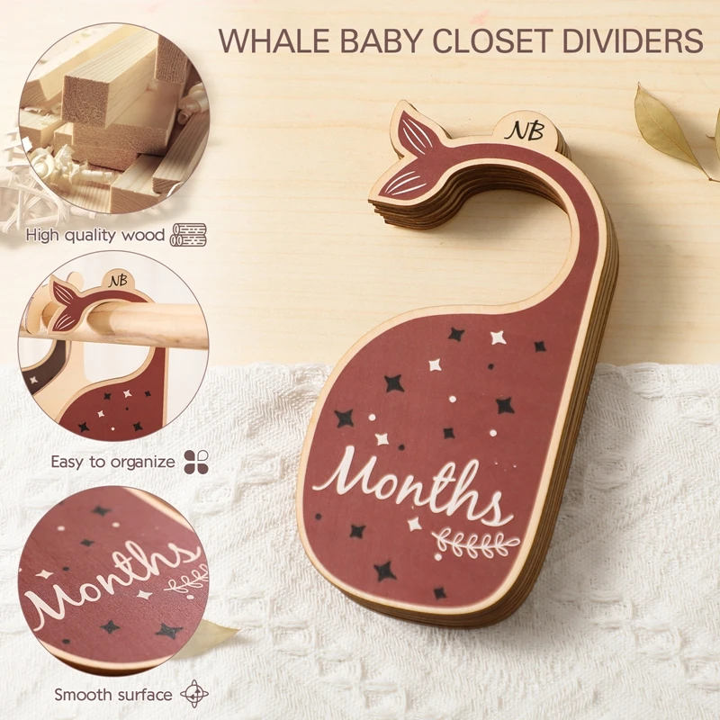 7Pc Baby Monthly Age Milestone Newborn Wooden Milestone Baby Partition Board Infant Birthing Gift Photography Props Accessories