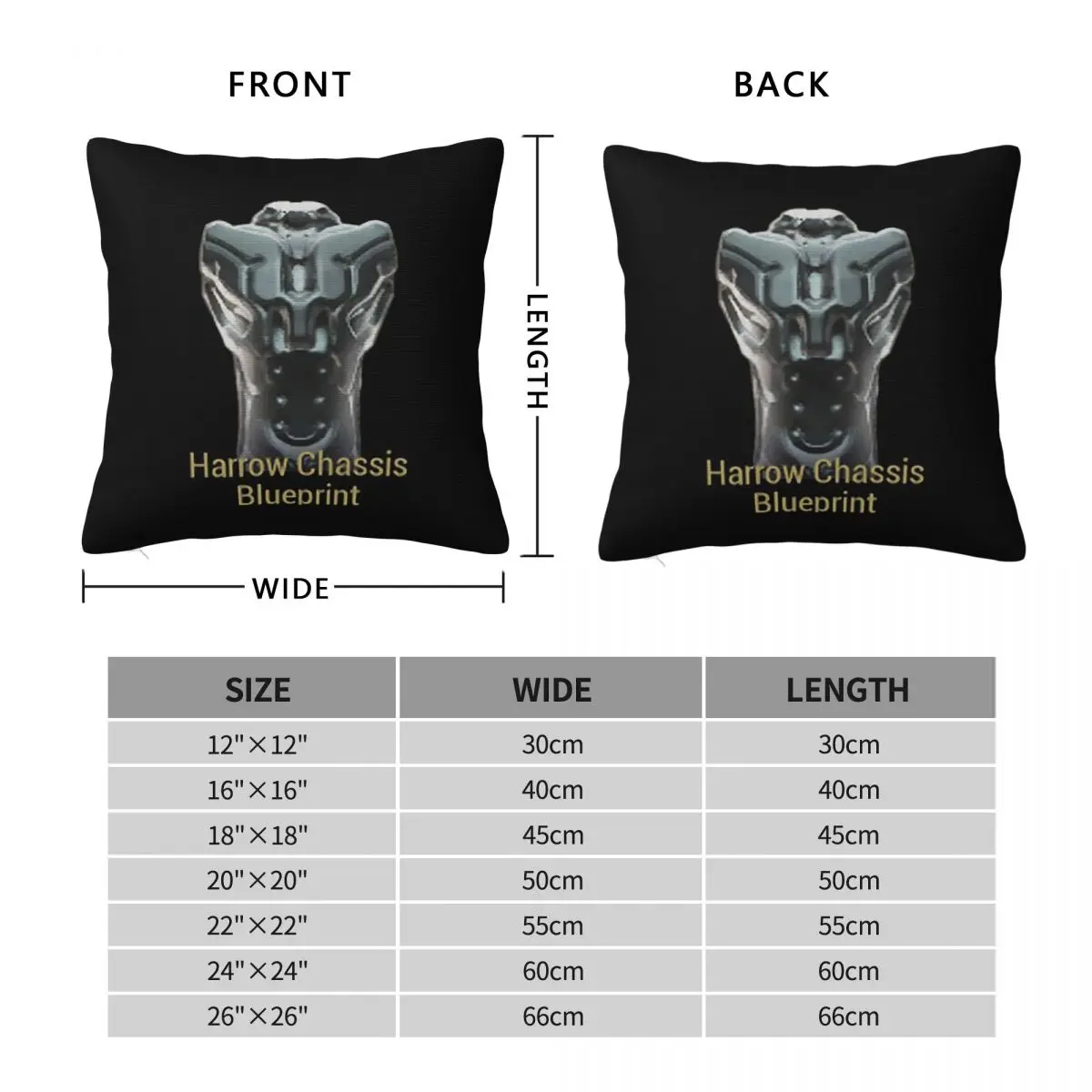 Harrow Chassis Blueprint Warframe Tennoc Pillowcase Cushion Comfort Throw Pillow Sofa Decorative Cushions Used Home Living Room