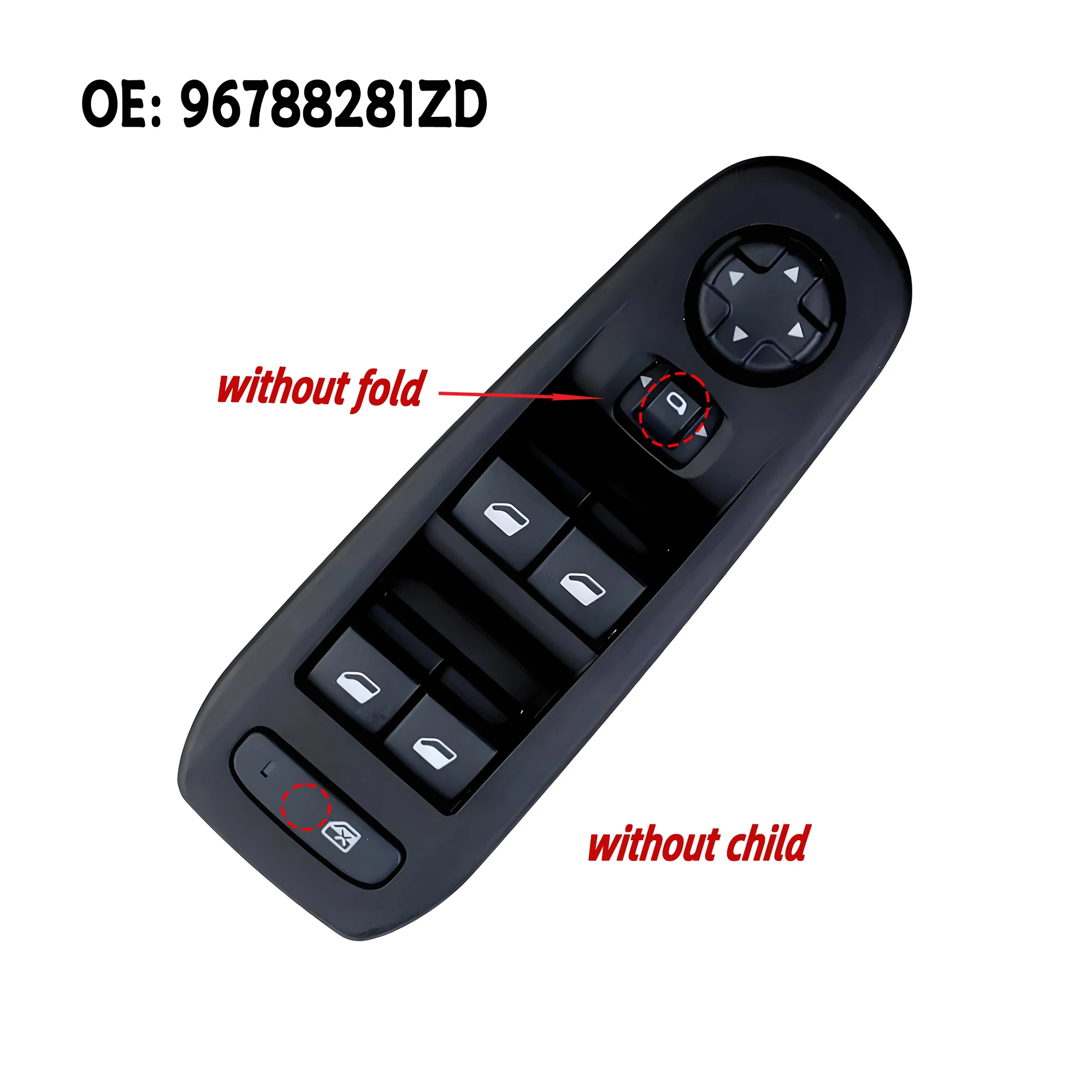 

96788281ZD03 96788281ZD00 96788281ZD для Peugeot 308 2013-2021, 20 контактов без складывания, главный переключатель управления стеклоподъемником