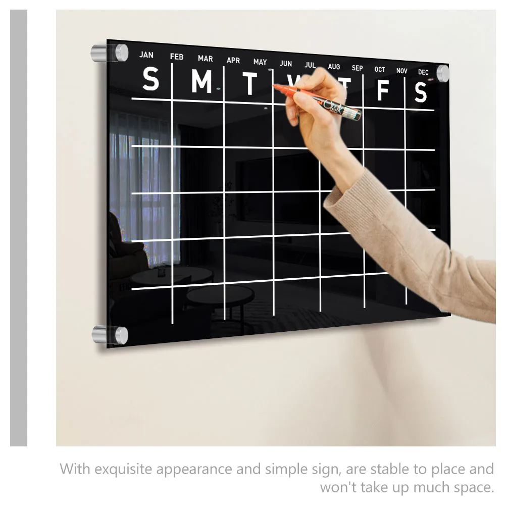 

1 Set Odorless Acrylic Calendar For Wall Hanging Weekly Memo Board Message Planner Dry Erase Whiteboard