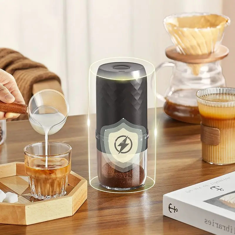 

Household Small Electric Coffee Grinderhand-cranked Coffee Bean Portable Automatic Grinder Kitchen Drinking Utensils Accessories