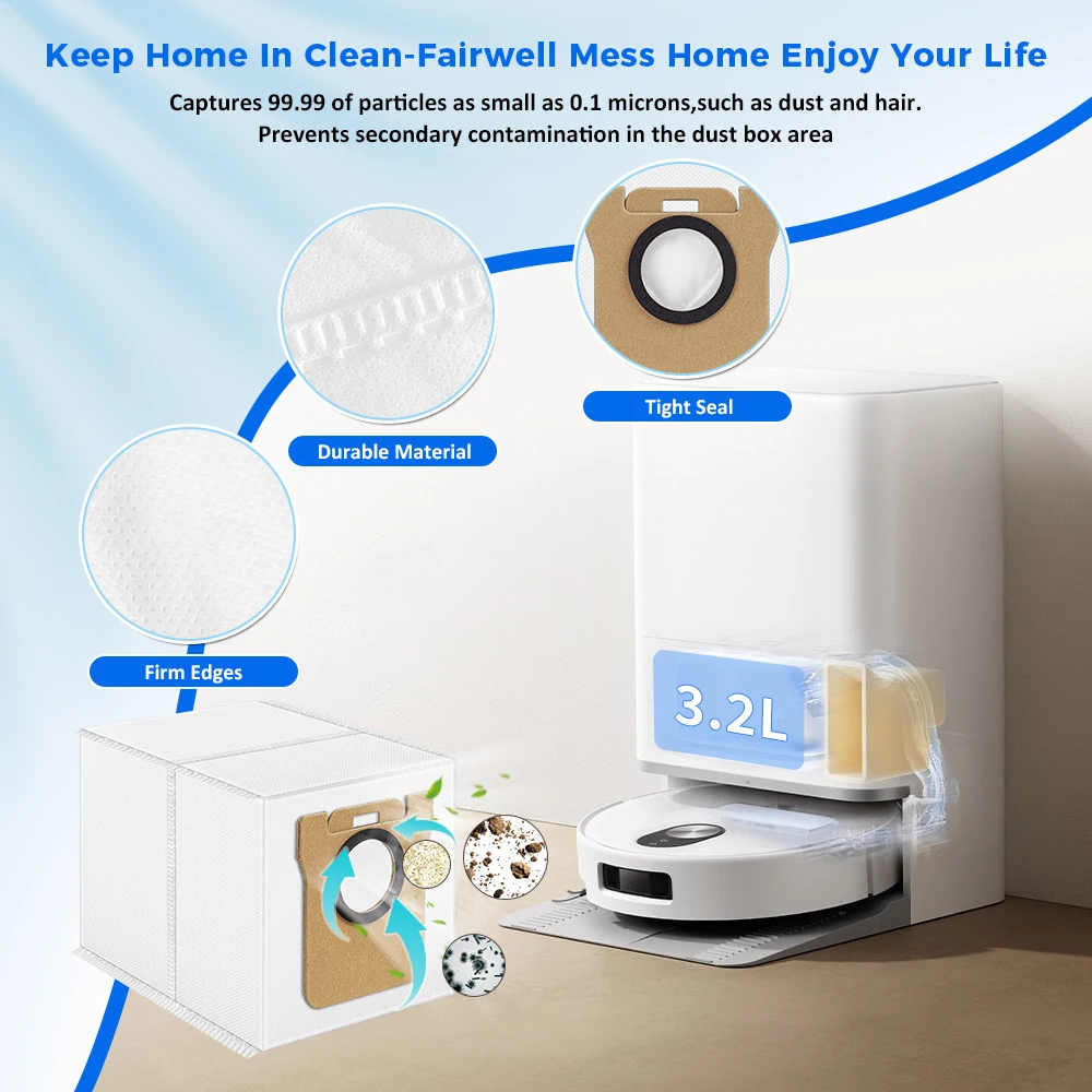 Dust Bag For Xiaomi Mijia X20+ X20 Max X20 Pro /M30 M30S M30 Pro /M40 M40S OV31CN /X10 X10+ /B116 C102CN Robot Vacuum Trash Bag