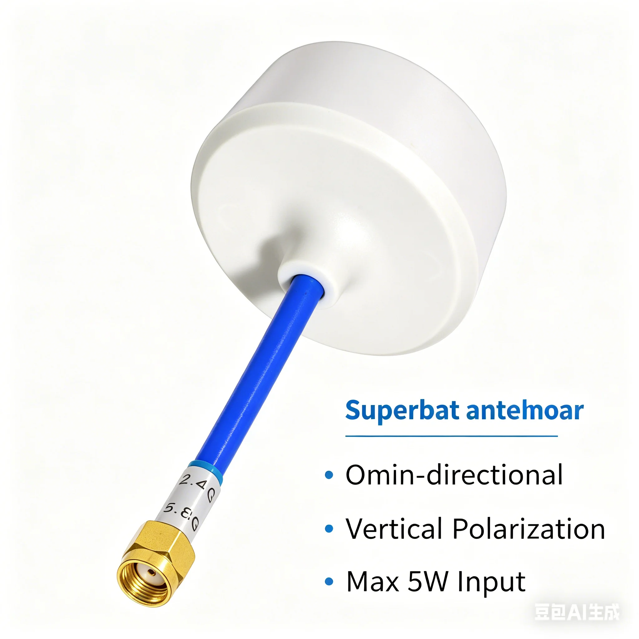 

Антенна Superbat 3dBi 2.4ГГц/5.8ГГц двухдиапазонная Wi-Fi всенаправленная усилительная с разъемом RP-SMA Male для оборудования 802.11a.b.g.n, FPV