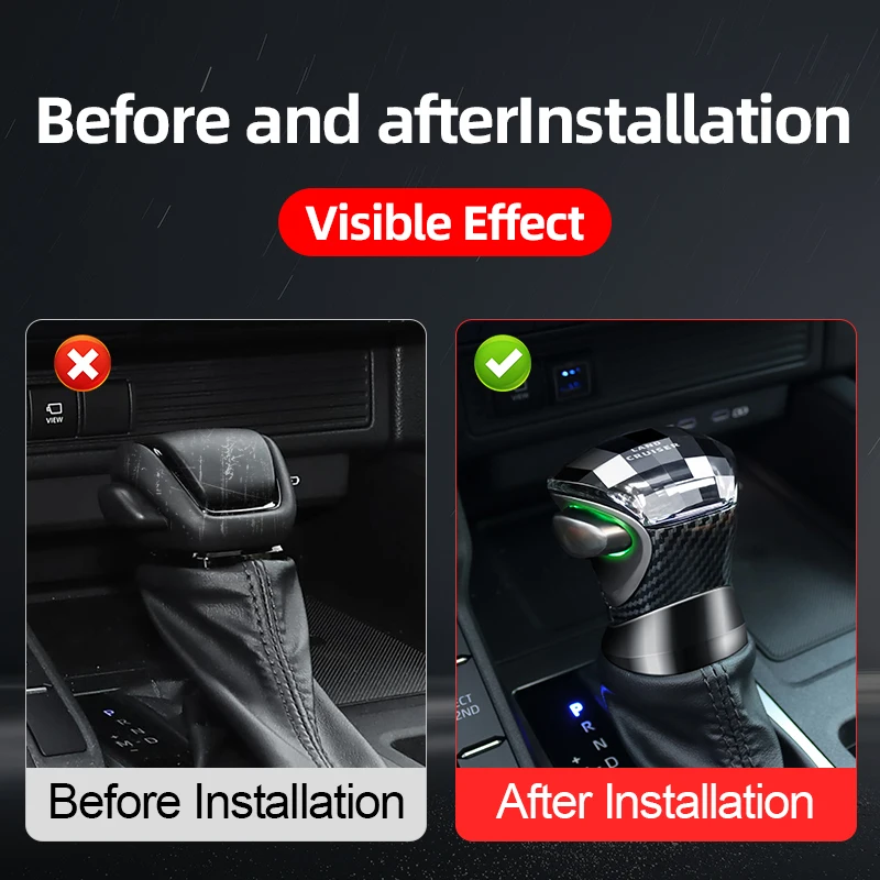 لتويوتا لاند كروزر 250 2024 2025 برادو LC250 1958 الطبعة الأولى LED كريستال والعتاد التحول المقبض ، ترقية والعتاد رئيس الملحقات