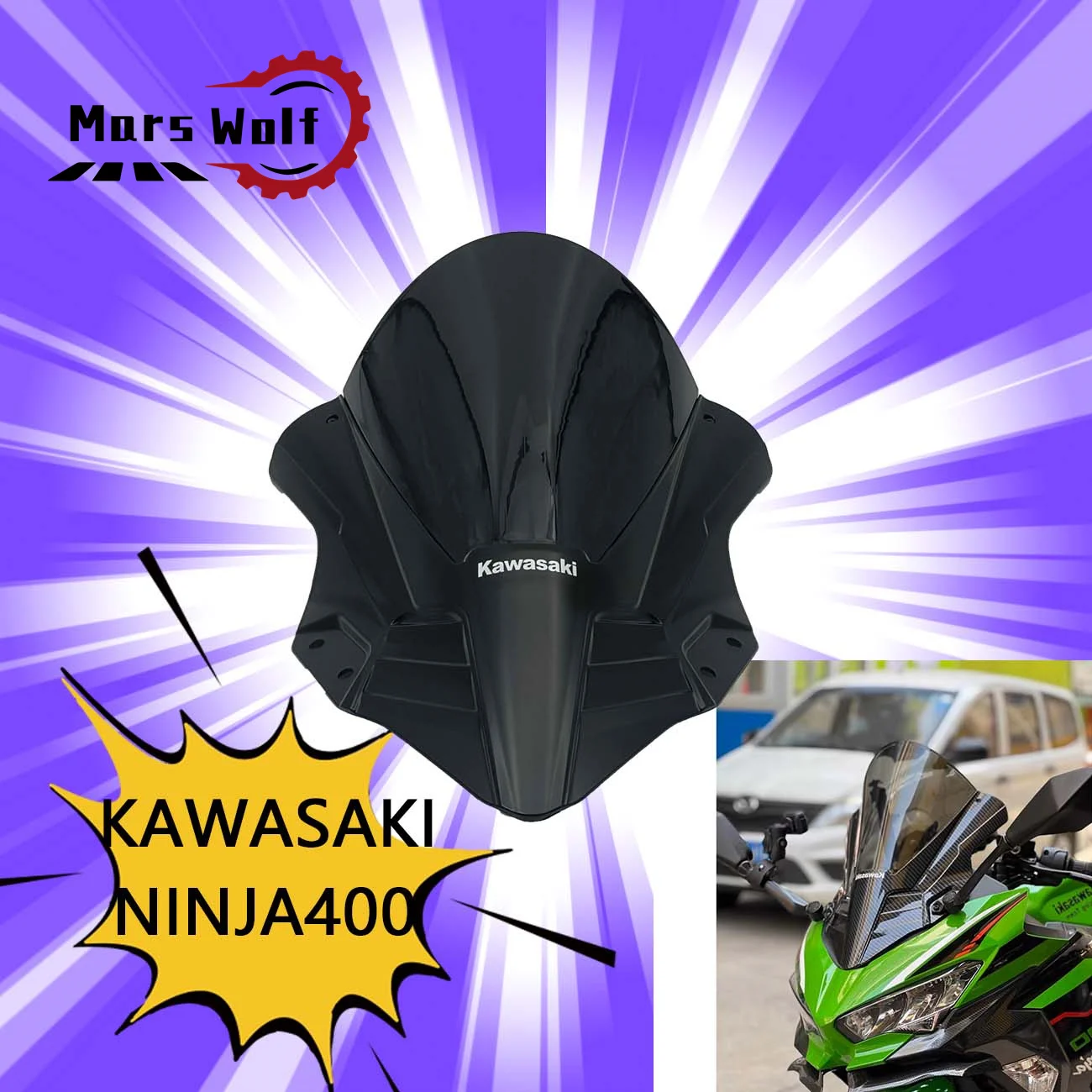 

Ветровое стекло для мотоцикла KAWASAKI NINJA400 ninja400 2018 2019 2020 2021 2022 2023