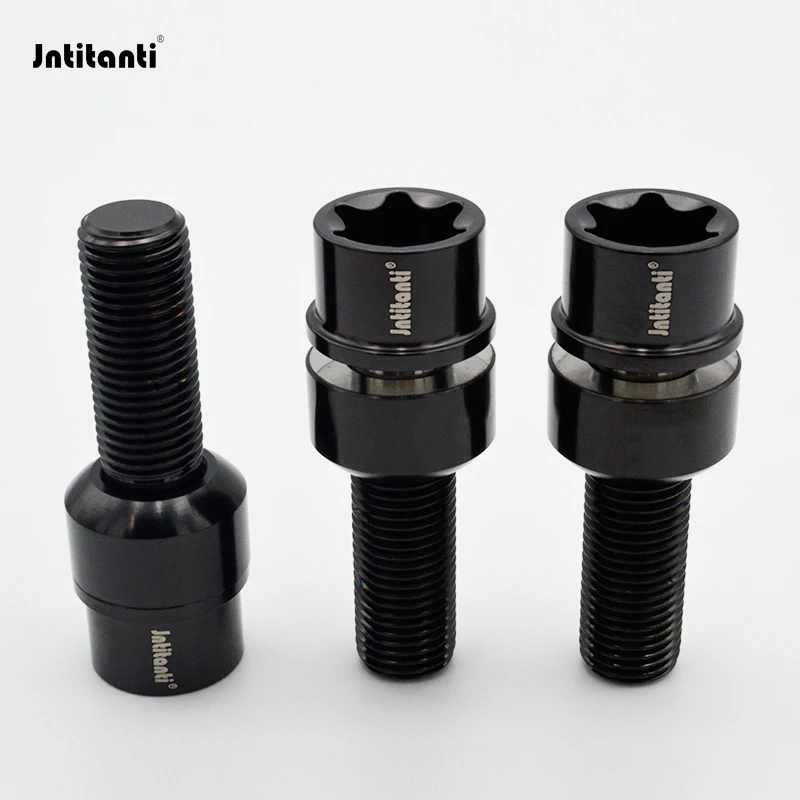 Jntitanti Gr5 titanium wheel bolt lug screw M14x1.5x28-45mm Torx with free Ball washer for VW Auid Skoda