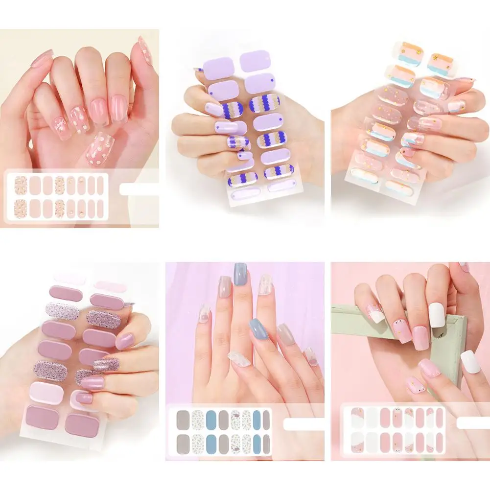 Destacável Wearable 3D unhas adesivos, unhas decorações, Hot Sliders, envoltórios completos, QF arte, A7H0, vendendo