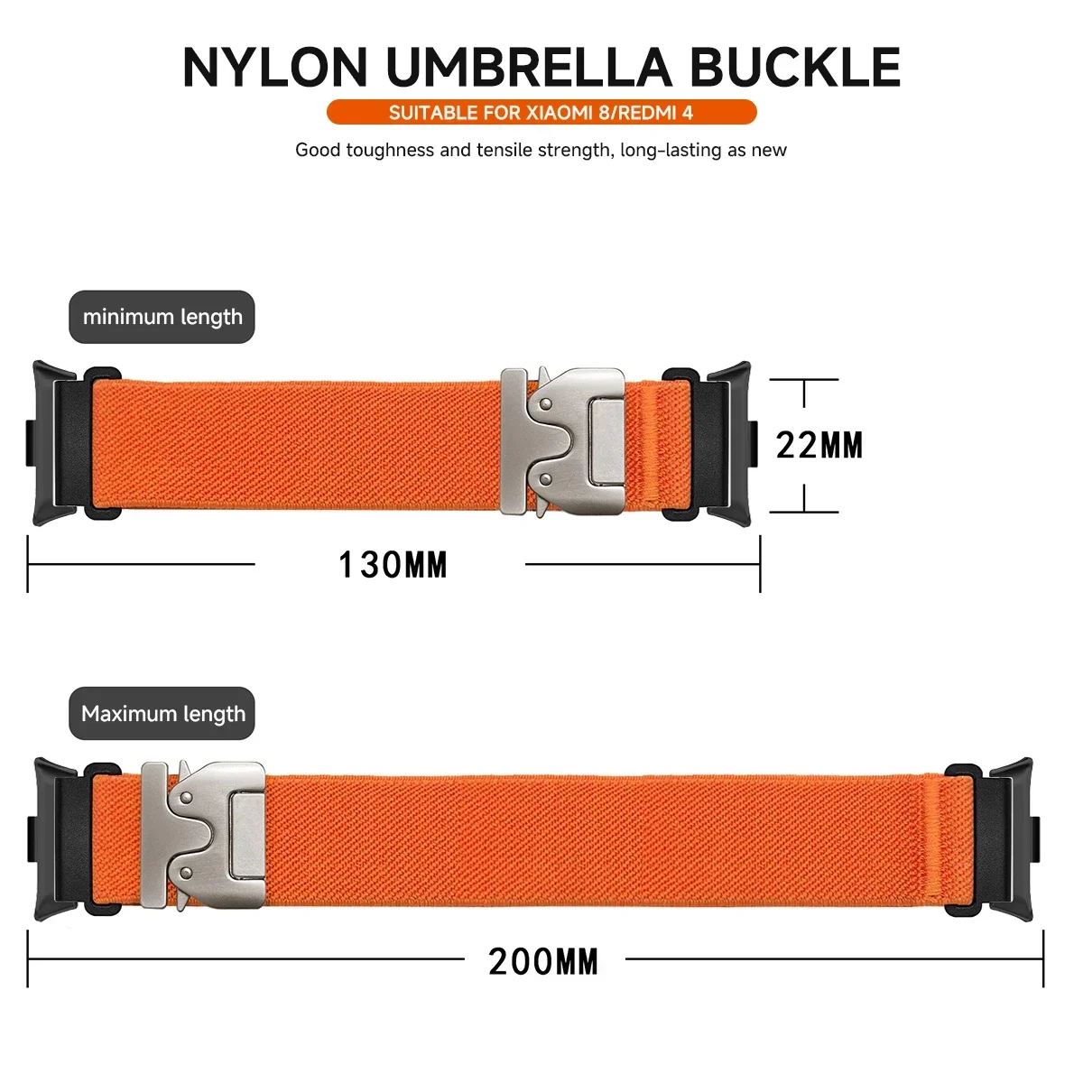 Nylon Strap For Redmi Watch 5 4 SmartWatch Umbrella Strap Bracelet Wristband Replacement pulsera For Xiaomi Mi Band 9 Pro 8 Pro