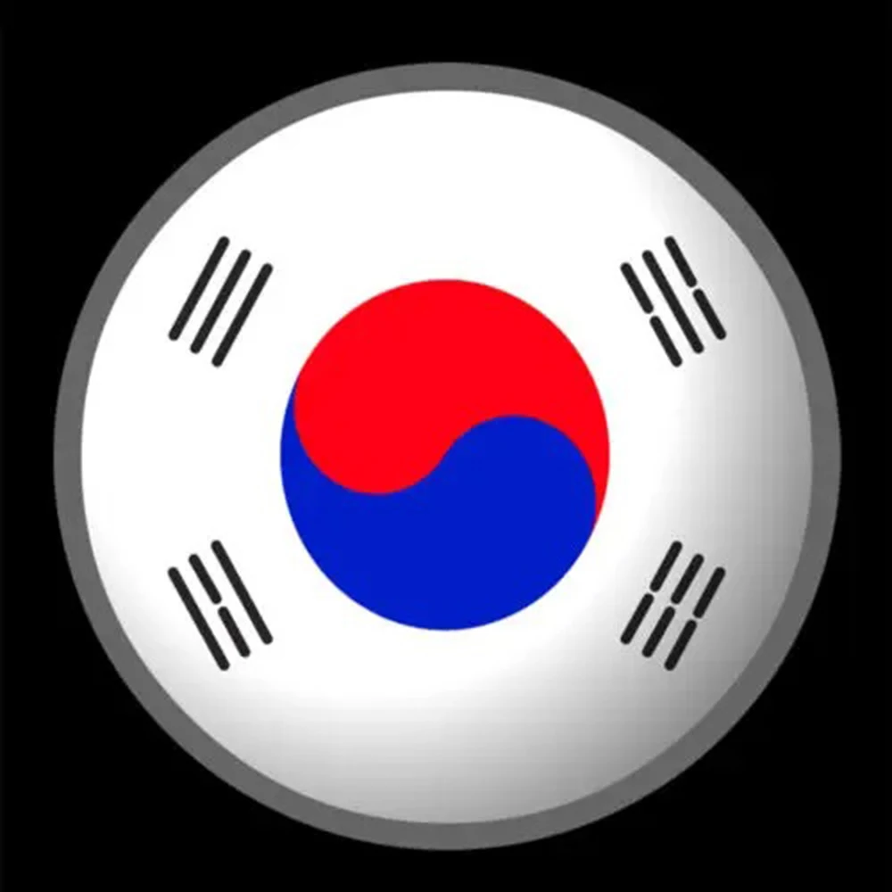 

2 Pieces South Korea Korean Flag Logo LED Lights Ghost Shadow Lights Car Door Courtesy car decoration accessories