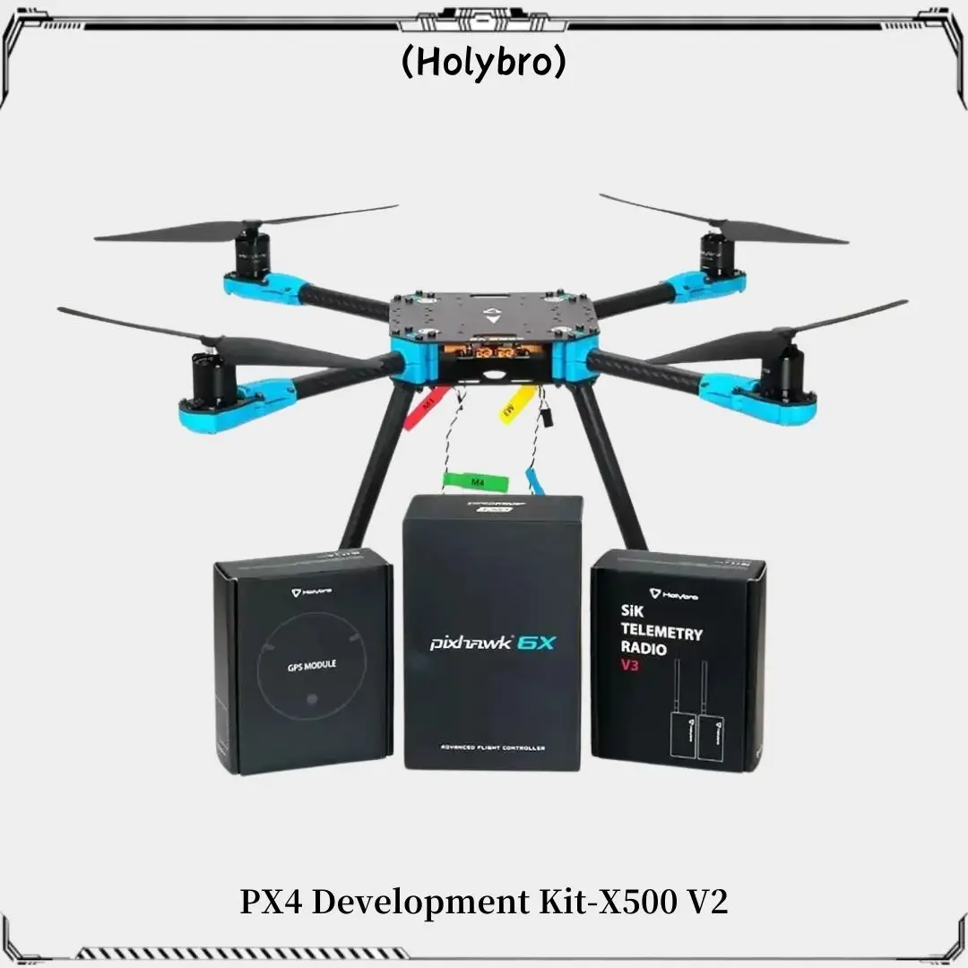 Комплект разработки HolyBro PX4 X500 V2 ARF с контроллером полета Pixhawk 6C / Pixhawk 6X M10 GPS Телеметрия Радио 433 МГц / 915 МГц