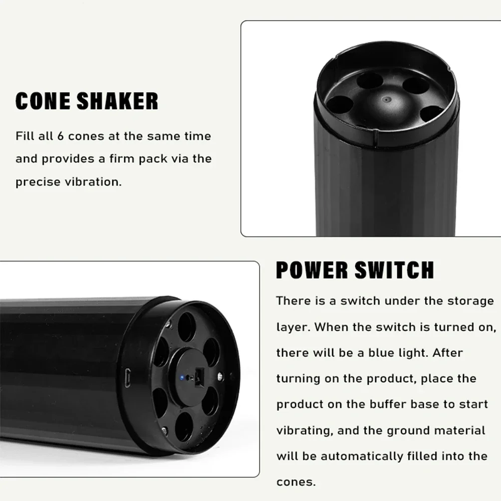 2in1 Electric Herb Grinder Automatic Rolling Machine Dry Tobacco Crusher with Integrated Paper Filling System Smoking Accessory