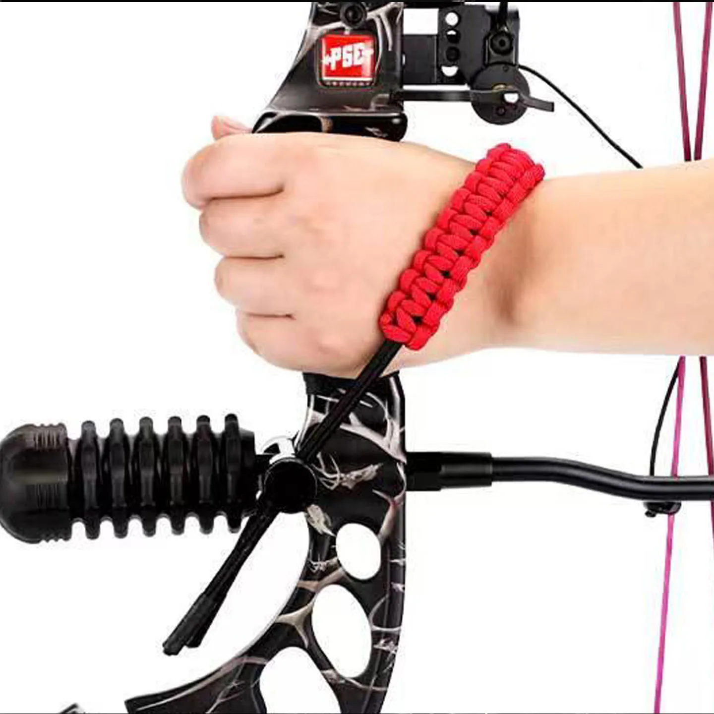 Adjustable Thickened Nylon Z19 Bow Wrist Sling, Lightweight Compound Pulley Bow Wrist Strap Professional Archery Gear