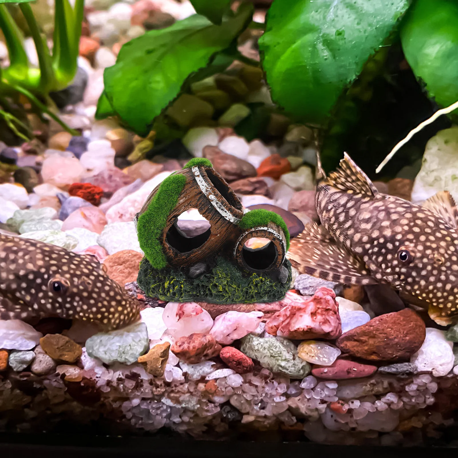 

Barrel Ornaments Aquarium Accessories for Fish Tank Castle Decoration House Hideout Resin Caves