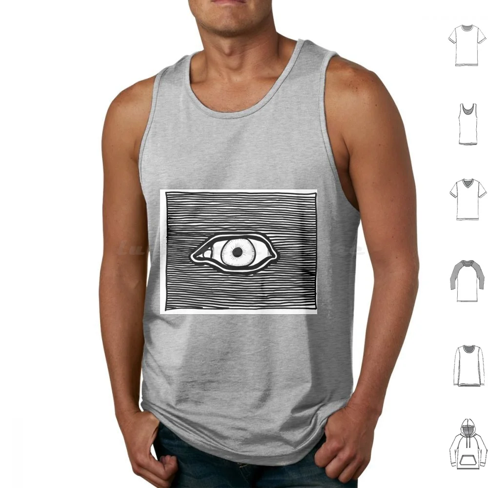 The Omniscient Eye Tank Tops Print Cotton All Seeing Eye The Big Eye The Big Kahuna The Big Wig