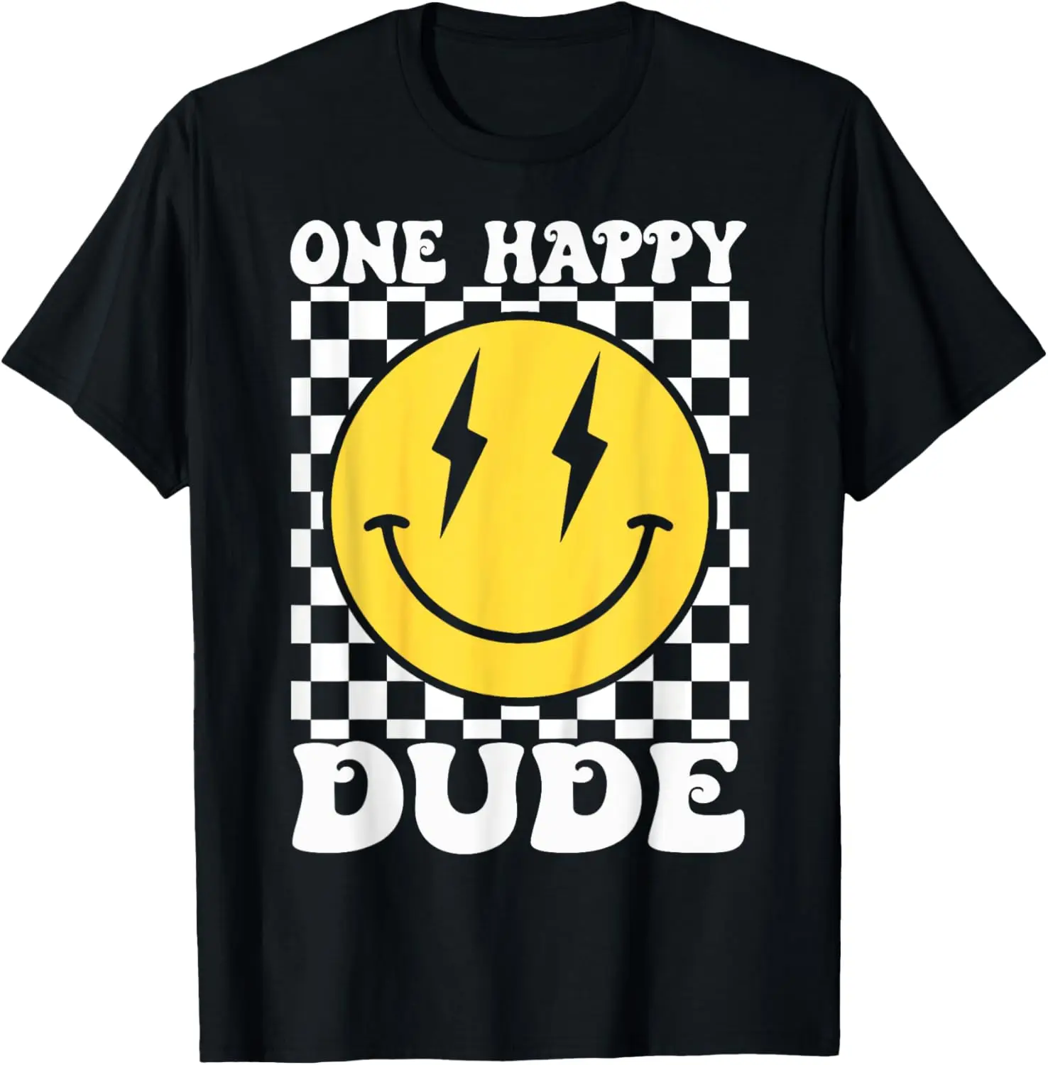 

One Happy Dude Happy Face 1st Birthday Party Family Matching T-Shirt