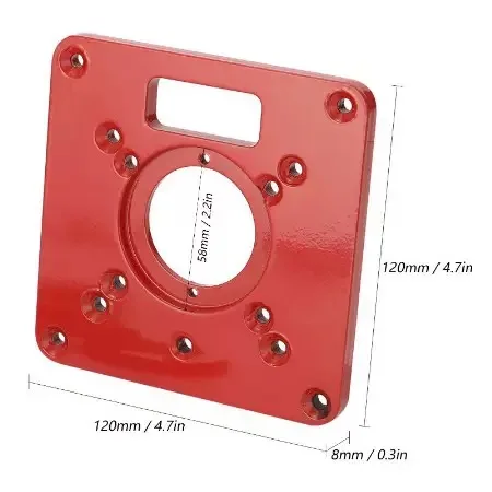 1pcs Aluminium Router Table Insert Plate Woodworking Trimmer Electric Wood Milling Flip Plate for DIY Working Benche carpentry