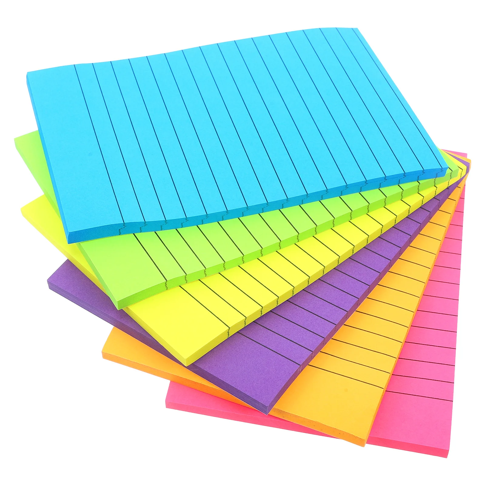 6 كتب ملصقات مذكرة الفلورسنت المسيل للدموع ذاتية اللصق ملاحظة منصات لمكتب المنزل المدرسة دفاتر لاصقة اصطف المدمجة #5