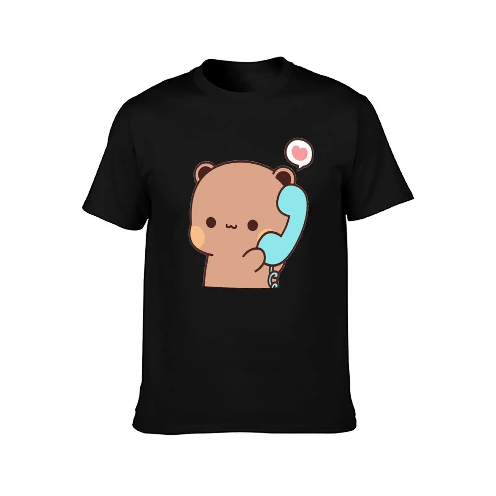 Dudu Is Making A Call To His Bubu, Cute Panda Bear Couple Bubu and Dudu T-Shirt anime t shirts t shirts men