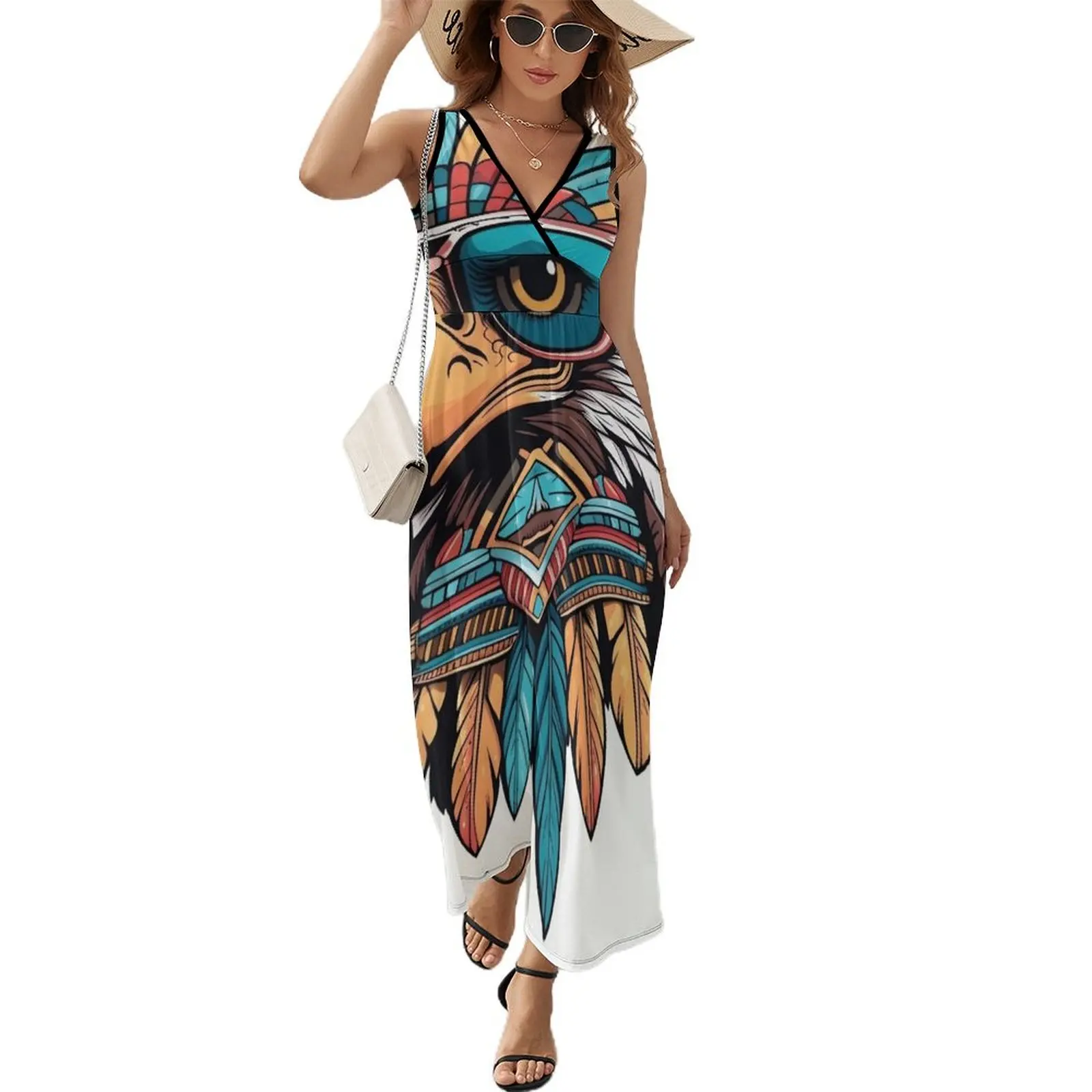 

Eagle Shades - Funky Aztec Eagle with Sunglasses Aztec Sleeveless Dress elegant dresses plus sizes evening dresses ladies