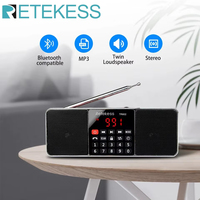 Retekess TR602 Portable Radio AM FM Digital Bluetooth Speaker Stereo MP3 Player TF SD Card USB Handsfree Call for Kids and Old