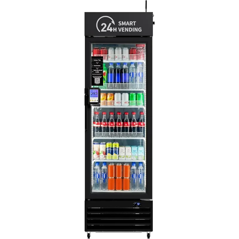 Customized Combo Refrigerated Vending Machine for Fresh Food, Snacks & Cold Beverages - Real Time Inventory