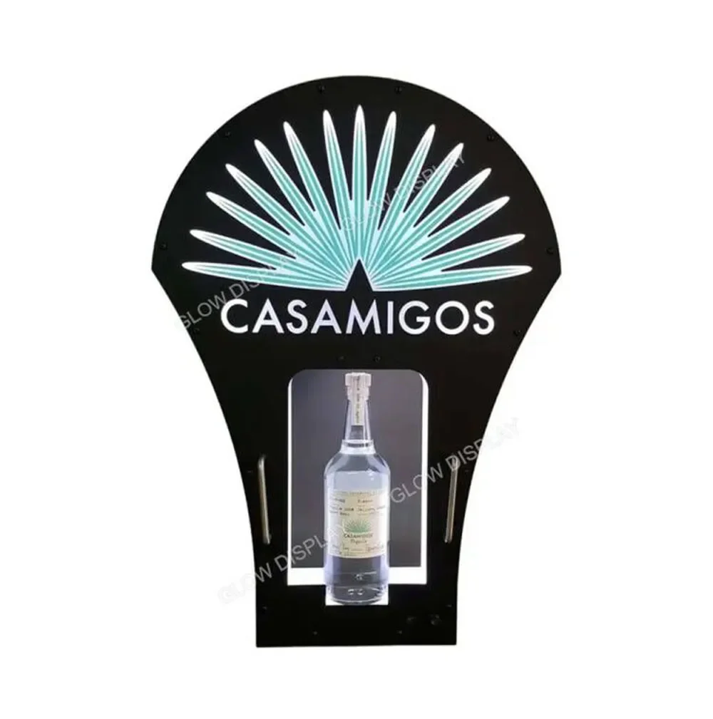 Nightclub Lighted Casamigos Tequila Bottles Glorifier Rechargeable LED Champagne Vodka Bottle Presenter Glorifier Sign Display