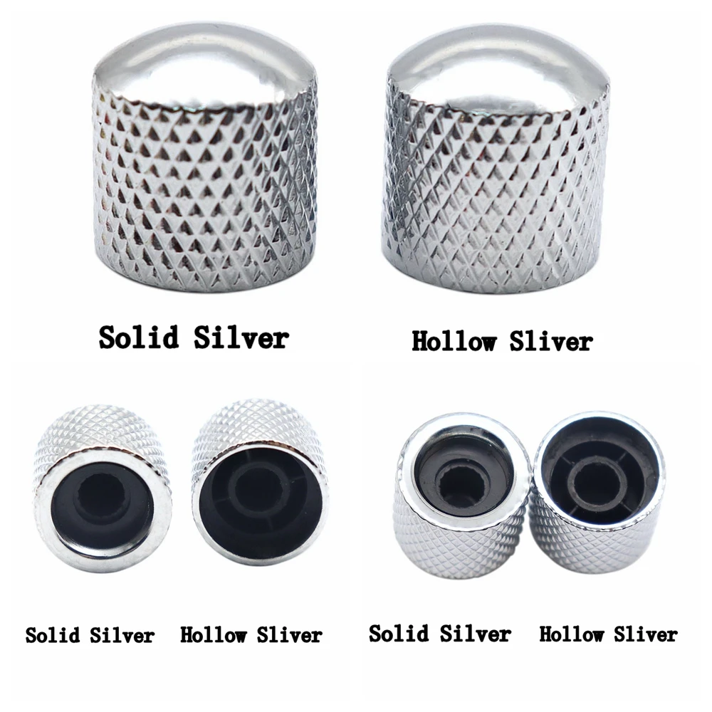 1 stücke/2 stücke Gitarre Knöpfe Metall 6mm Dome Top Gitarre Volume Tone Knöpfe Pot Control Knöpfe für Elektrische Gitarre Bass – Detail 7