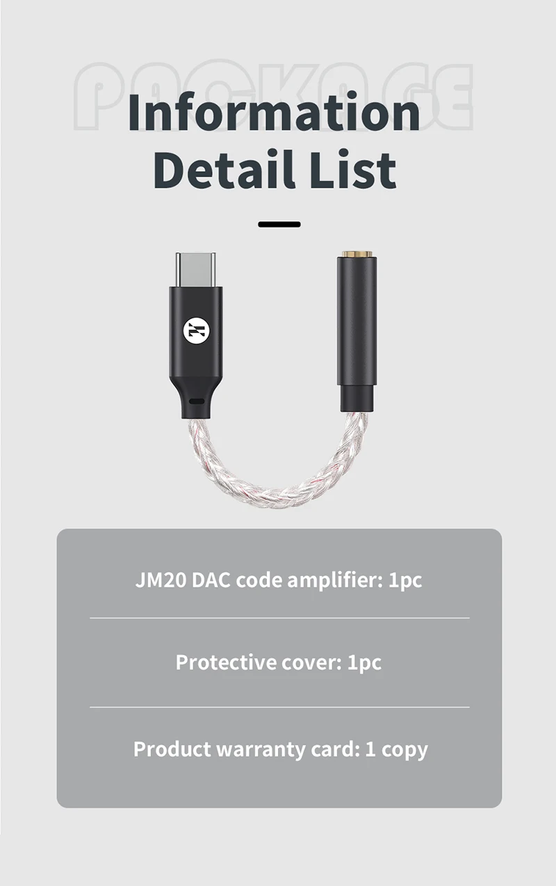 JCALLY JM20 Max CS43131 Typ C auf 3,5 mm HiFi DAC JM20 Digitale Audiodekodierung USB C Kopfhörer AMP Adapter für Android iPhone 15 16 – Detail 15
