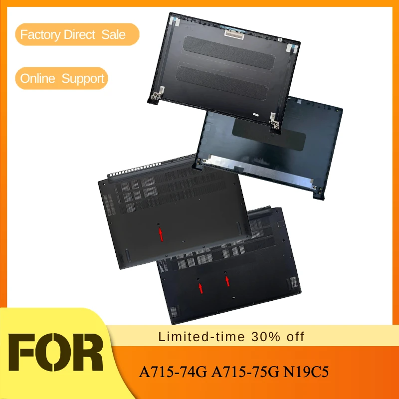 Screen rear cover / Front bezel / Palm rest / Bottom shell case For ACER A715-74G A715-75G N19C5