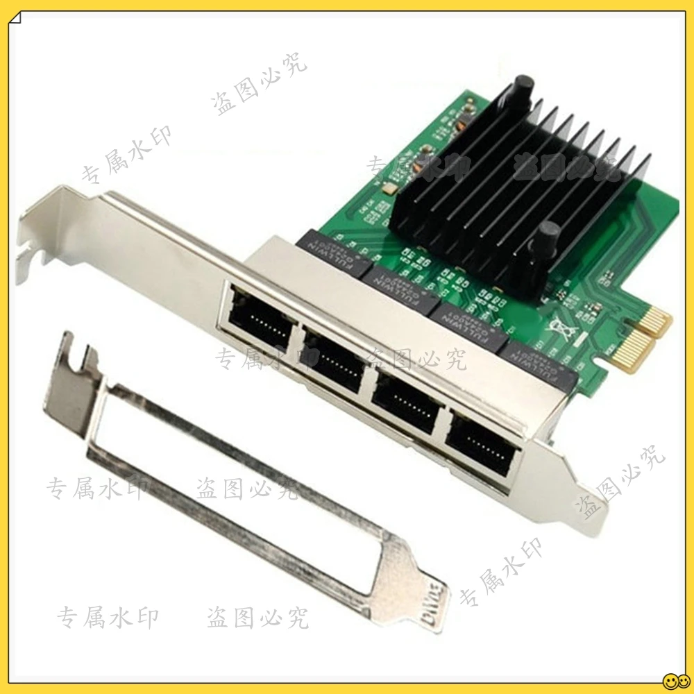 RJ-45 4-Port Ethernet Server Adapter Gigabit Network Card PCI-E X1 Interface