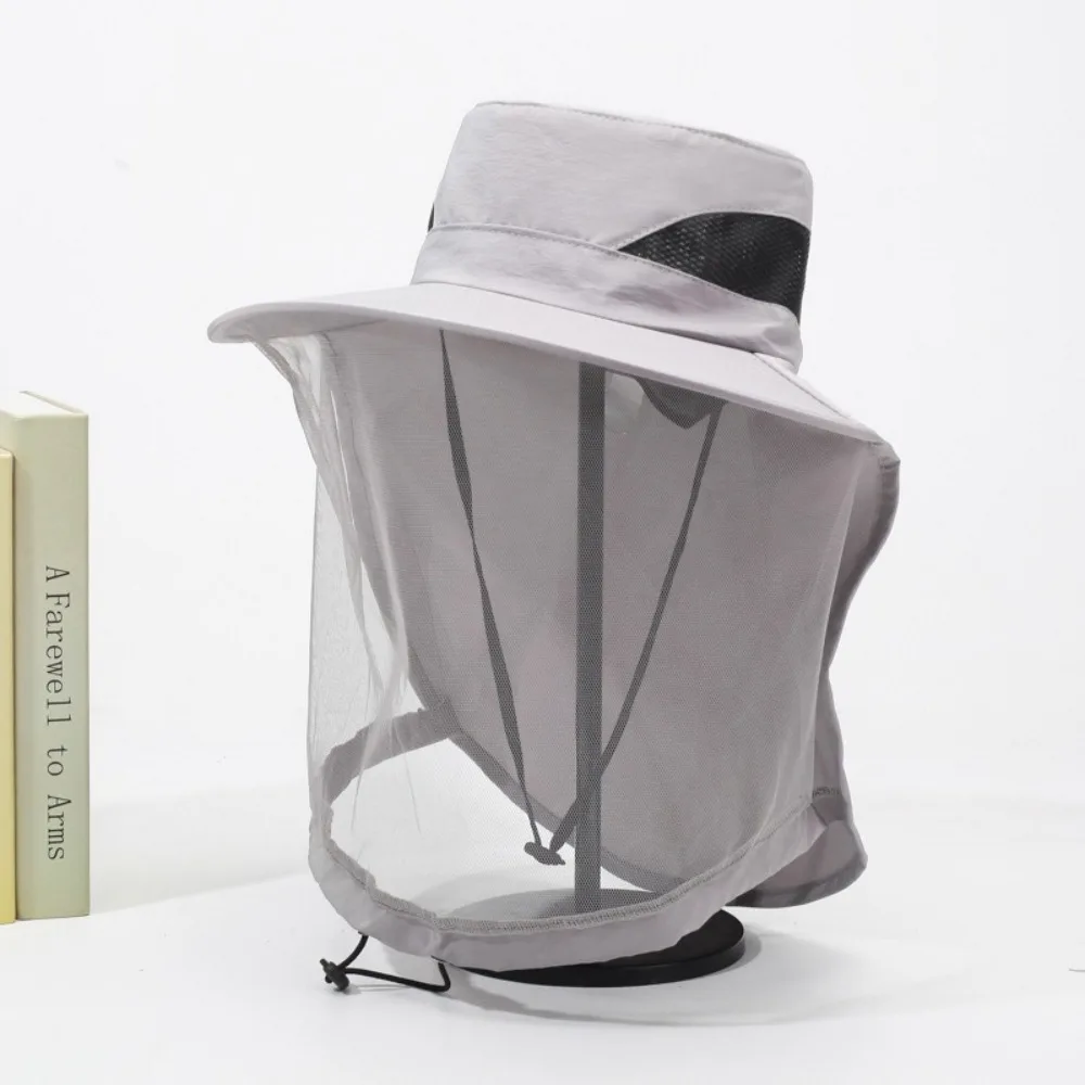 New Anti Mosquito Insect Bucket Hat Net Anti Bee Mosquito Hat Mesh Camping Hat Outdoor