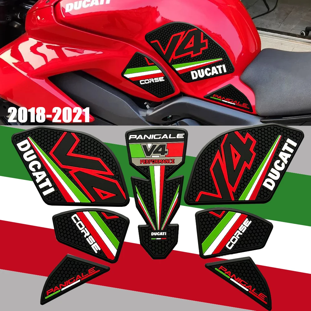 For Ducati V4 Panigale V4S Streetfighter V4 S 2018 2019 2020 2021 Fuel Tank Grip Pads Knee Traction Decorative Protective Sticke