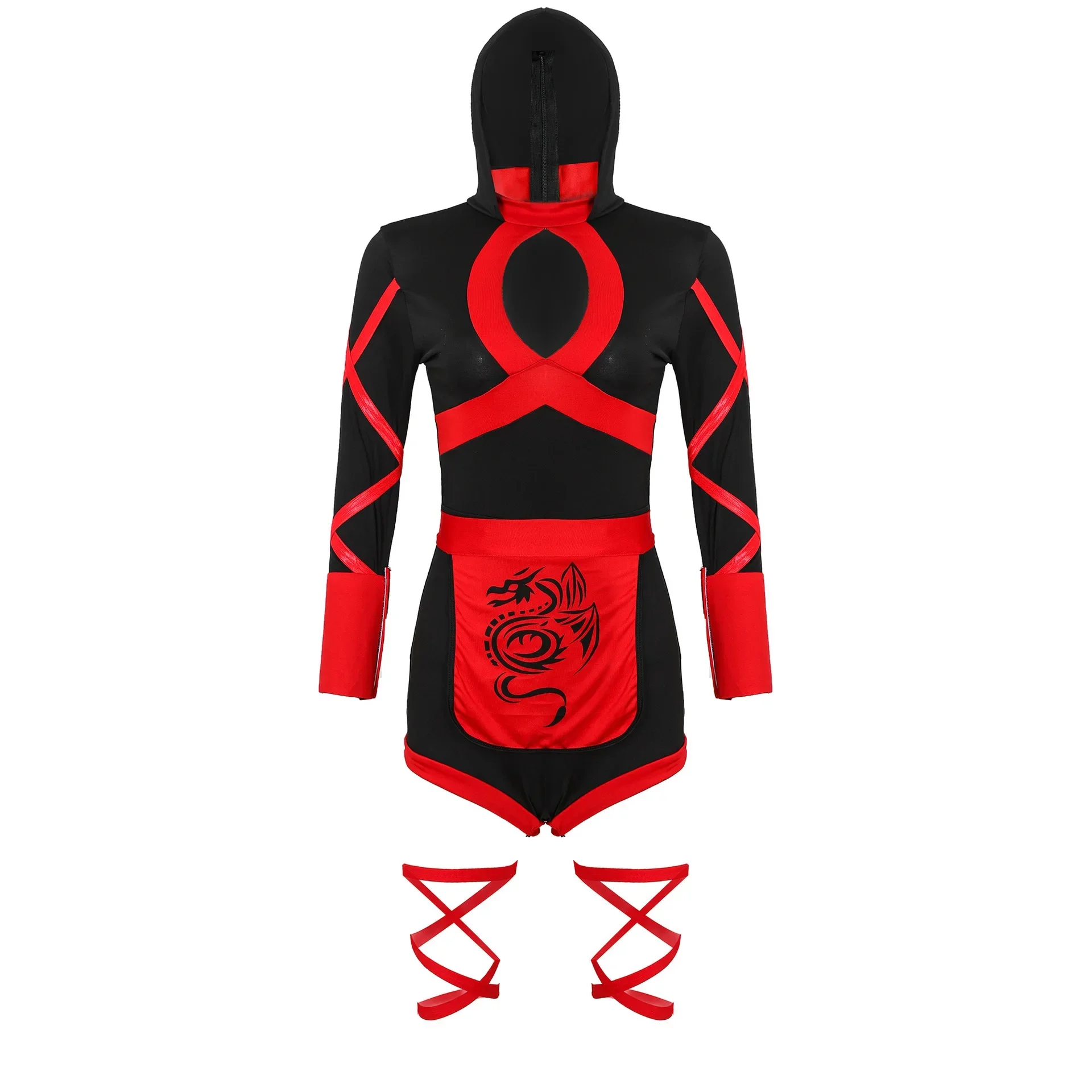 Costume Ninja Sexy pour Femme Adulte, Anime Dragon Samurai Ninja Cosplay, Vêtement une Pièce, Combinaison Uniforme Sexy Trempé