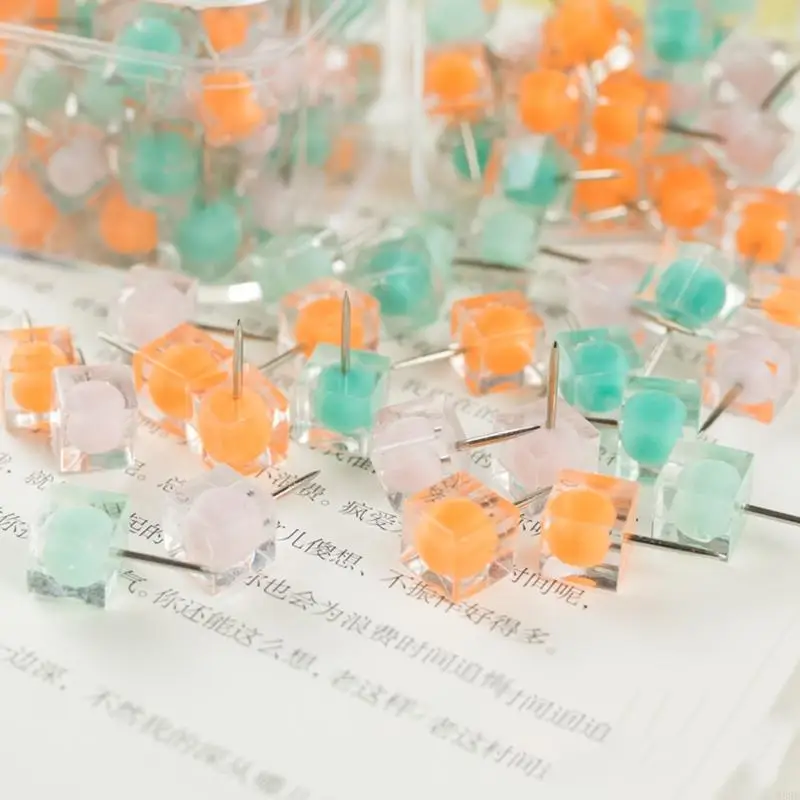 W89C Practical Push Pin Dengan Untuk Kasus Dekoratif Untuk Menggantung Foto Wall Map Poster 50