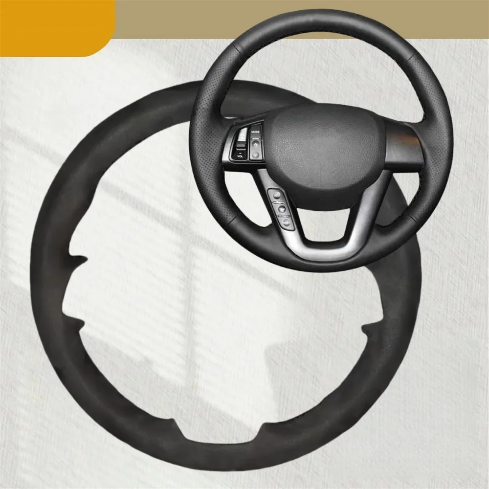 

Car Steering Wheel Cover For Hyundai Mingtu 2021 Anti Slip And Soft Suede Leather Car Accessories Steering Wrap Auto Parts