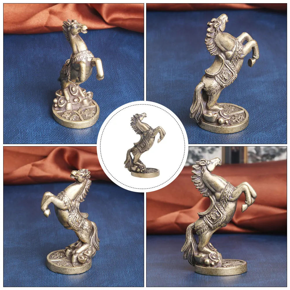 

Copper Horse Fine Craftsmanship Retro Brass Steed For Office Home Desktop Animal Desktop Horse Adornment Ornament Indoor Decor