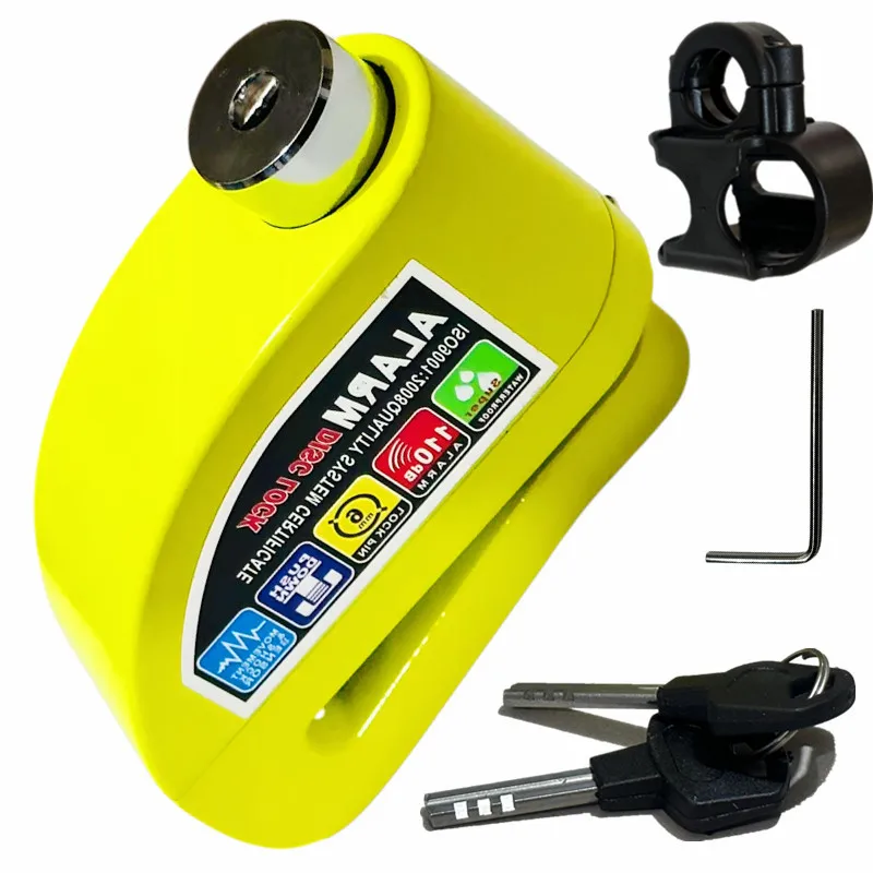Falante Motorcycle Disc Brake Alarm Lock Bicycle Motor Bicycle Anti-theft Wheel Disc Brake Lock Waterproof +Lock Bracket