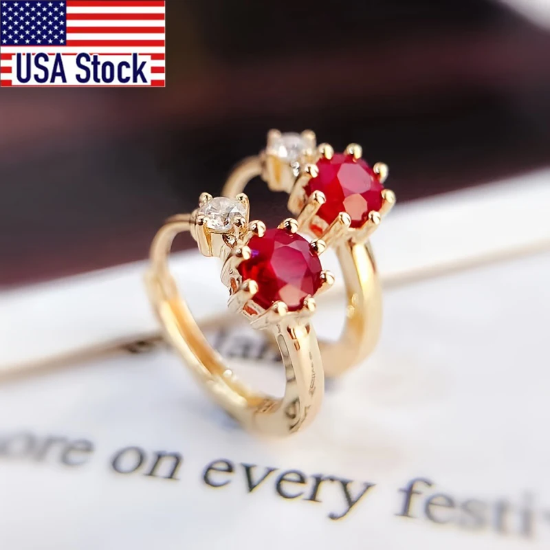 1 paire de boucles d'oreilles rouges vintage et élégantes, 1 paire d'accessoires de mode, parfaits pour les anniversaires, les vacances et les occasions spéciales