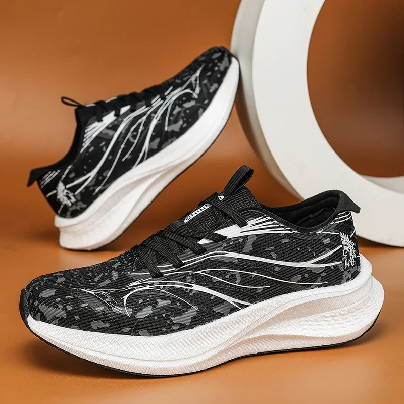Herren Damen Carbon Leichtgewicht Mesh Sportschuhe Herbst Stoßdämpfende Atmungsaktive Laufschuhe für Workout, Walking, Fitness und Sport – Detail 6