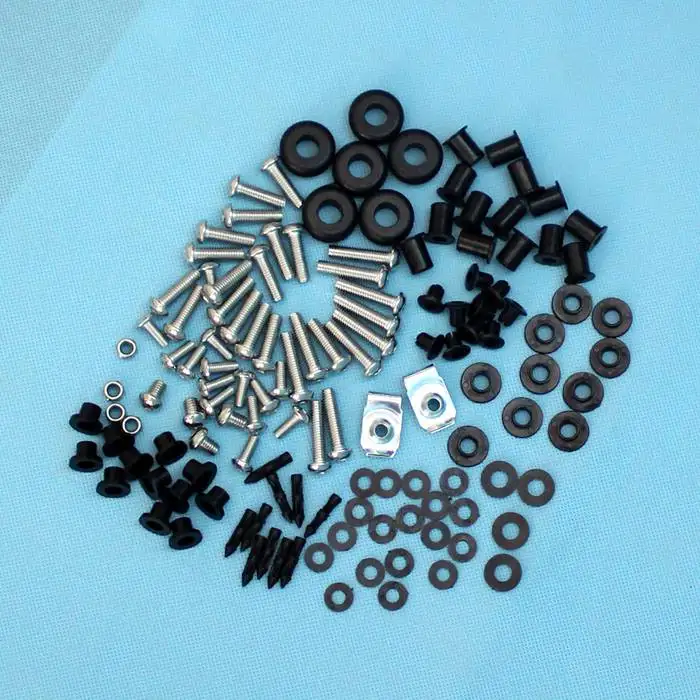 

124 Pieces Motorcycle Bolts Screws Fixation Kit Complete Fairing Body Hardware Kits for CBR 1000 RR CBR1000RR 2004 2005 12