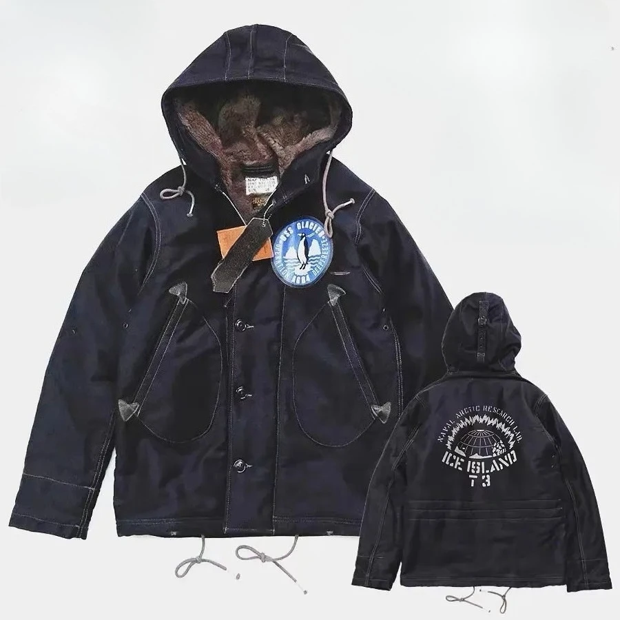 2026 New Scarce COBO (Colombo) US Polar * Iceland T-3 * Navy Observer Deck Jacket with Fur Lining
