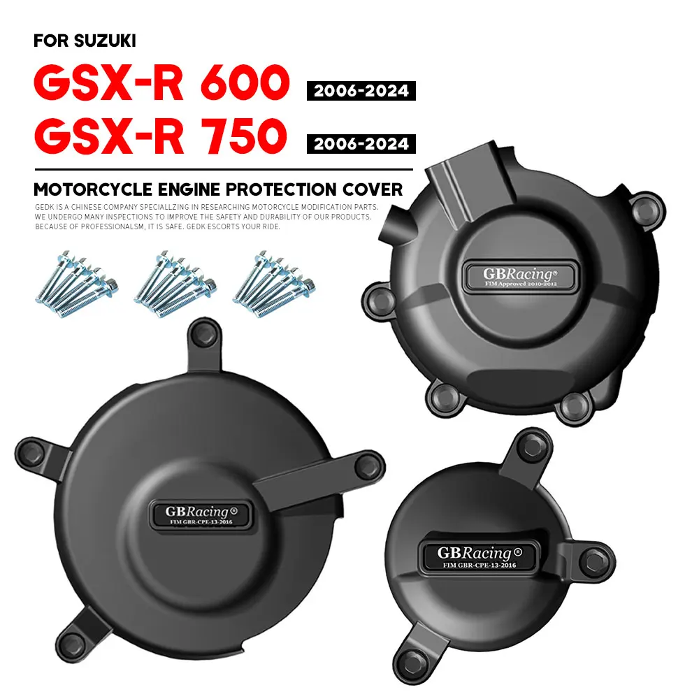 

GSXR600 GSXR750 GB Racing Engine Protect Cover For SUZUKI GSX-R 600 750 2006-2024 Motorcycle Protection Cover Accessories