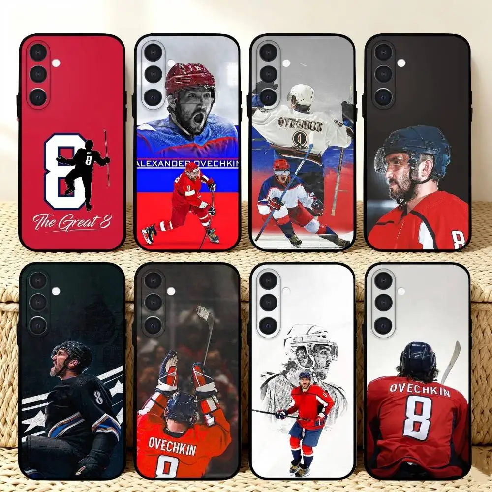 

H-Hockey P-Player A-Alex Ovechkin Phone Case For Samsung A73,72,71,53,52,51,22,91,80, Soft Black Cover