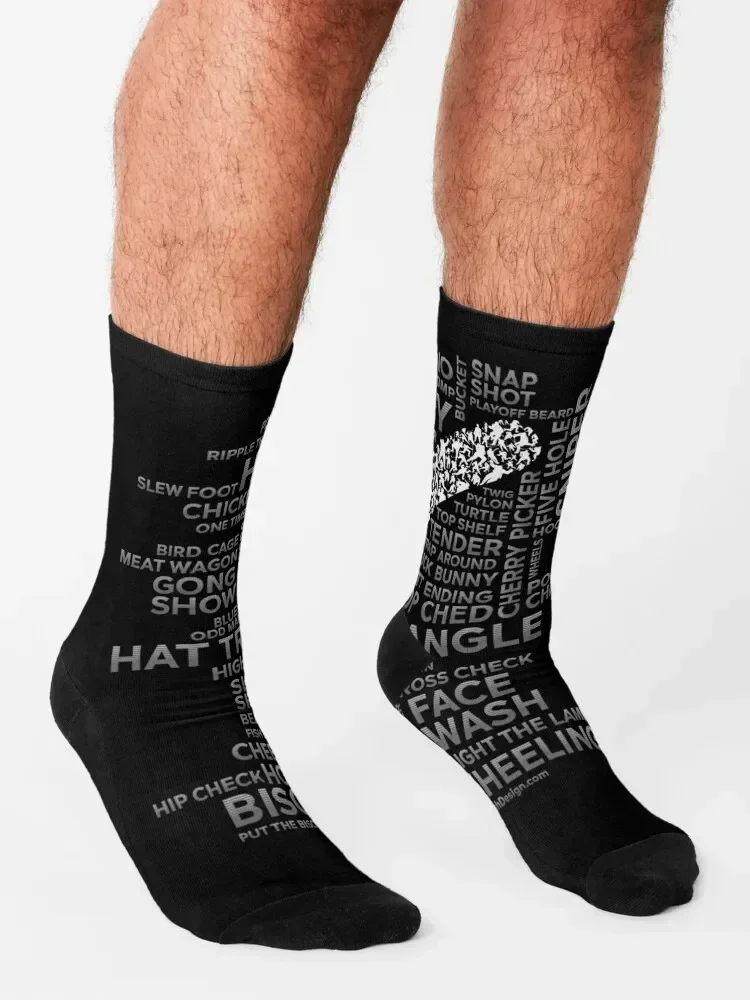 Hockey Players and Slang Socks happy men cotton high quality heated kids Woman Socks Men's